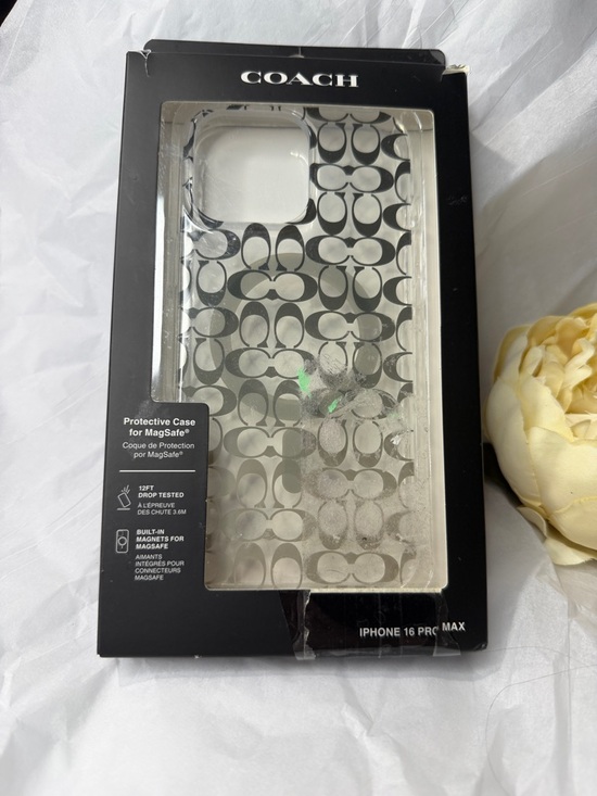 Coach Other - COACH Clear Signature 'C' in Pattern iPhone 16 Pro Max Case